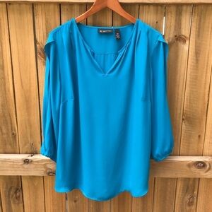 INC INTERNATIONAL CONCEPTS WOMAN / Teal 3/4 Open Sleeve Blouse Size 16W